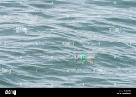 Bottle In The Ocean Plastic Pollution In Ocean Stock Photo Alamy