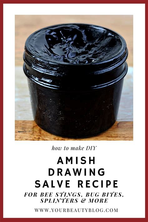 Salves contain soothing agents along with botanical homemade drawing salve consists of various healing herbs mixed into a beeswax and oil base. Amish Black Drawing Salve Recipe With Activated Charcoal in 2020 | Salve recipes, Drawing salve ...