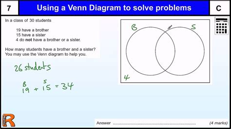 Venn Diagram To Solve A Problem Gcse Maths Revision Exam Paper Practice
