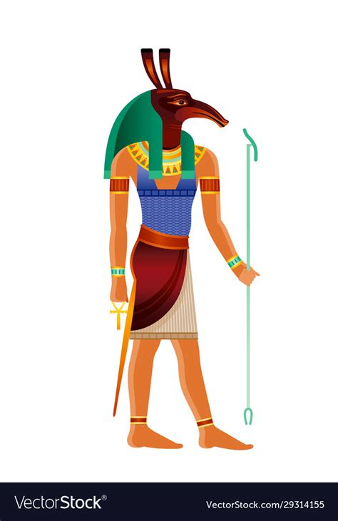 Seth Egyptian God Set Ancient Egyptian God Of Vector Image