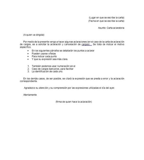 Carta Aclaratoria Formatos Y Ejemplos Word Para Impri Vrogue Co