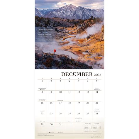 2024 Wanderlust Square Wall Calendar Motivational Calendars By
