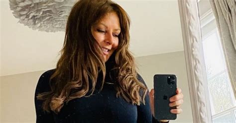 Carol Vorderman Flaunts Age Defying Figure In Sprayed On Leather Trousers Daily Star