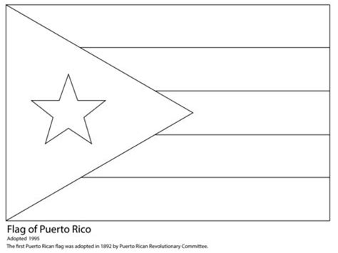 Puerto Rico Coloring Flag
