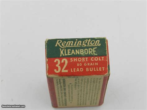 Collectible Ammo Remington Kleanbore 32 Short Colt 80 Grain Lead