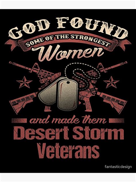 Women Veteran Operation Desert Storm Poster For Sale By Fantasticdesign Redbubble