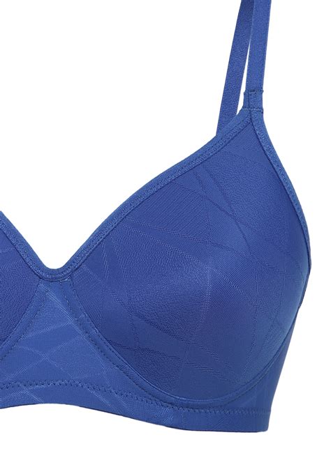 Buy Luxe Royal Blue Lightly Padded Non Wired Bra For Women Online In India