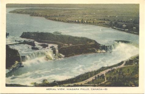 Cdn Vintage Postcard Niagara Falls Aerial View Aerial View Niagara Falls Vintage Postcard