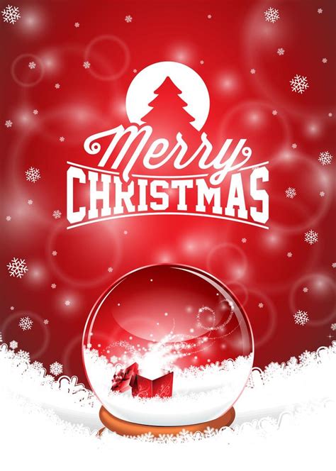 Vector Merry Christmas Holiday Illustration With