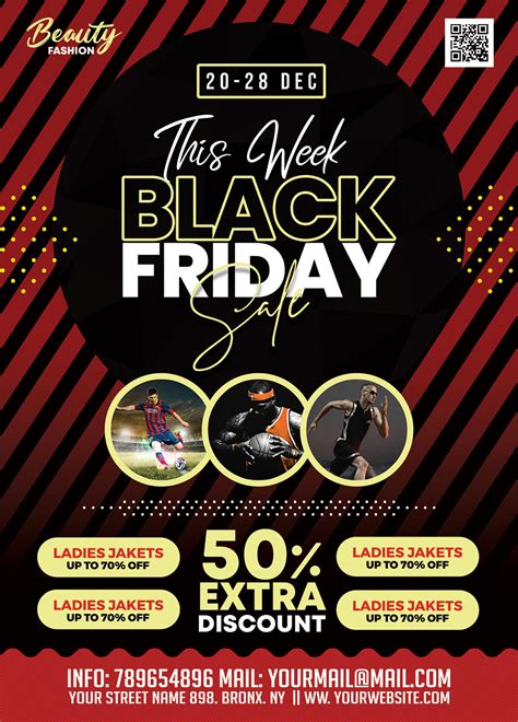 What Things Are On Sale For Black Friday - Black Friday Sale Promotional Flyer PSD – PSDFreebies.com