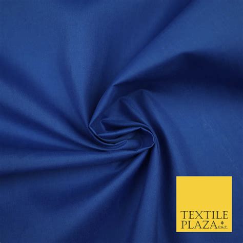 Royal Blue Premium Plain Polycotton Dyed Fabric Dress Craft Material 4