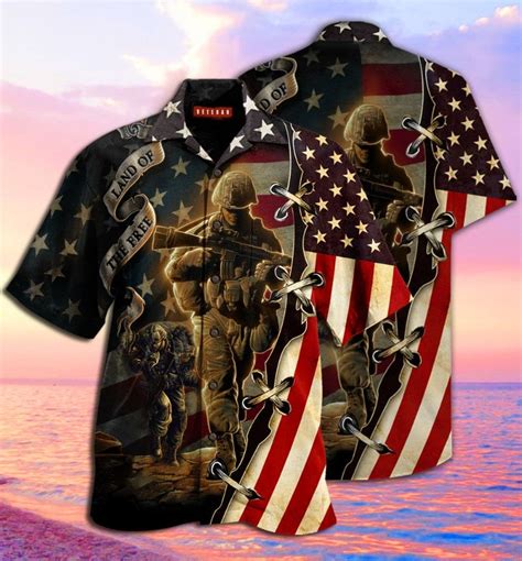 Us Army Hawaiian Shirt Us Veterans Flag Hawaiian Shirt Etsy