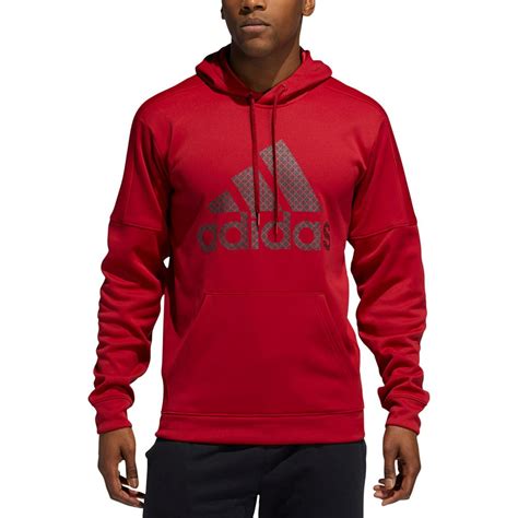 Adidas Adidas Mens Fleece Logo Hooded Sweatshirt