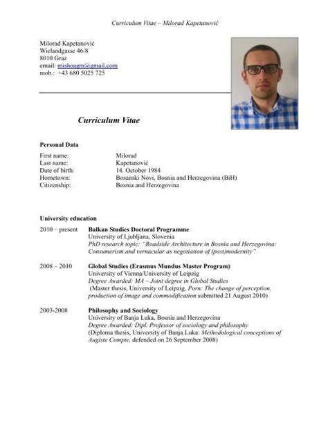 Why work on this now? Research Paper Curriculum Vitae For Thesis - The Resume ...