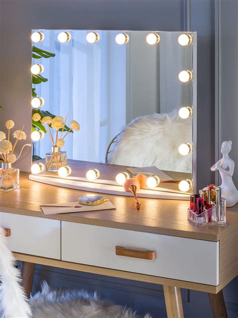 Luxfurni Vanity Mirror With Makeup Lights Large Hollywood Light Up