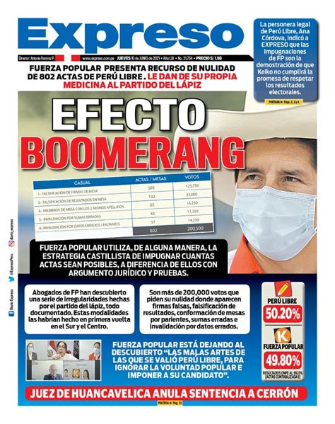 Diario Expreso on Twitter Aquí la portada del Diario Expreso para