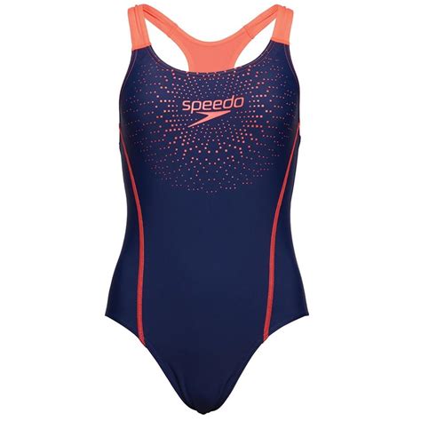 Buy Speedo Womens Endurance10 Gala Logo Medalist Swimsuit Navyred