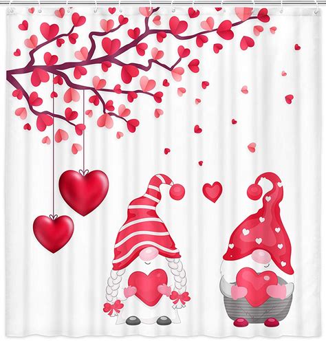 Valentine S Day Shower Curtain Valentines Day Red Pink Loving Hearts
