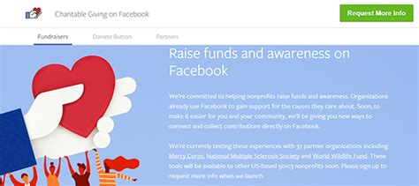 The donate now button, which allows donors to contribute directly to a nonprofit without ever leaving facebook.com. 8 Fundraising Tools to Watch in 2016
