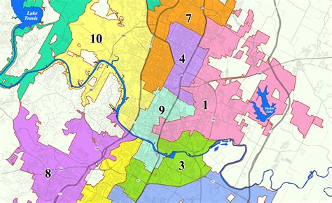 Austin City Council District Map Verjaardag Vrouw 2020
