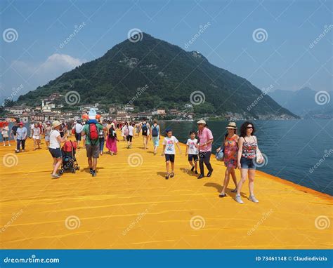 The Floating Piers In Lake Iseo Editorial Stock Photo Image Of Italia