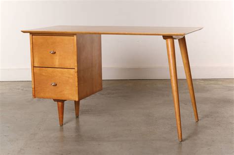 Paul Mccobb Planner Group Desk Maple 1950s Vintage Desk Desk Cool Furniture