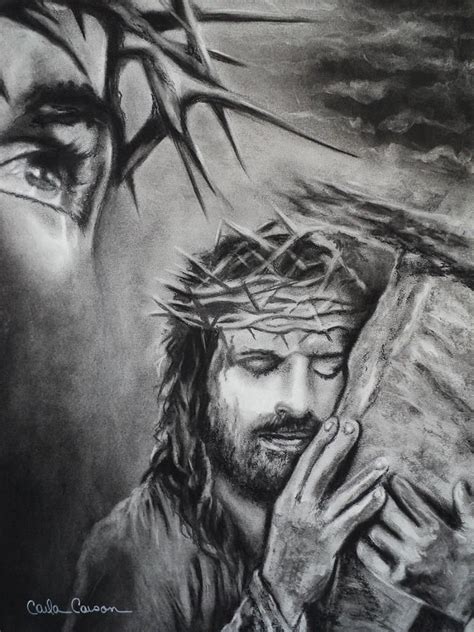 Jesus Pencil Drawing Pictures Hand Drawn Illustration Or Pencil