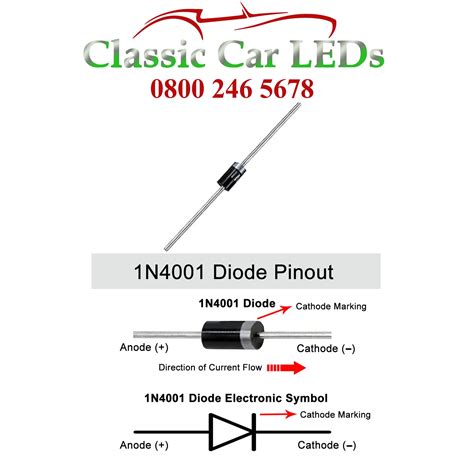 1n4001 Rectifier Diode 1a Blocking Diode Stops Reverse Current