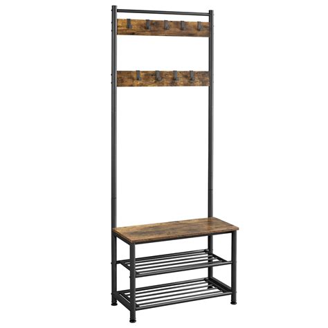 Easy scroll wall decor (free templates!) SmileMart 73" H Metal Hall Tree Bench Entryway Coat Rack ...