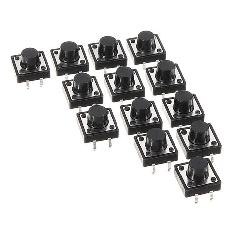 100pcs Momentary Tactile Push Button Switch 12x12x8mm