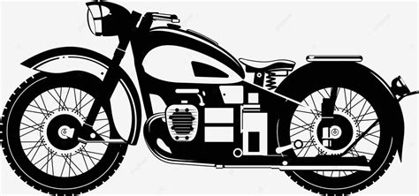 Motorcycle Side View Vector White Vector Side View Vector White Png