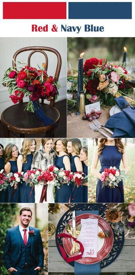 Red And Navy Blue Color Ideas For Fall And Winter Weddings