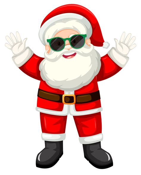 Happy Santa With Sunglasses 298797 Vector Art At Vecteezy