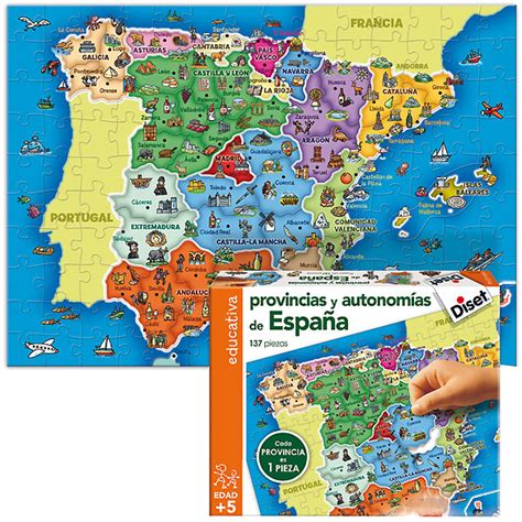 Puzzle Provincias Y Autonomías De España Diset · Juguetes · El Corte Inglés