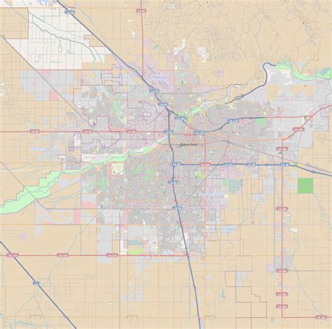 Map Of Bakersfield California Streets And Houses