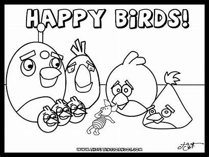 Angry Birds Coloring Colorear Bird Gambar Dibujos