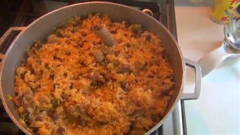 Puerto Rican Rice And Beans Arroz Con Gandules Youtube