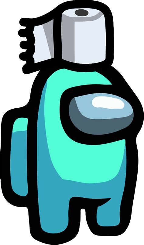 Among Us Cyan Toilet Paper Hat Png 01 Imagens Png
