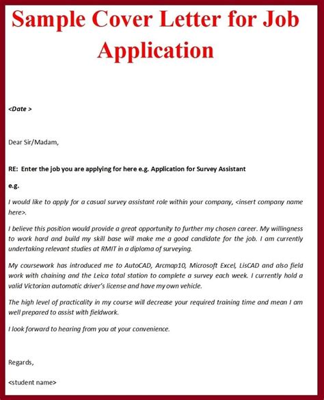 The format of your job application letter will depend on how you are sending it to the hiring manager or supervisor. Job Application Letter Sample | Letters - Free Sample Letters