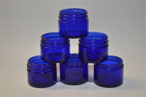 Lot Of Vintage Cobalt Blue Medicine Jars Noxzema Ointments Etsy