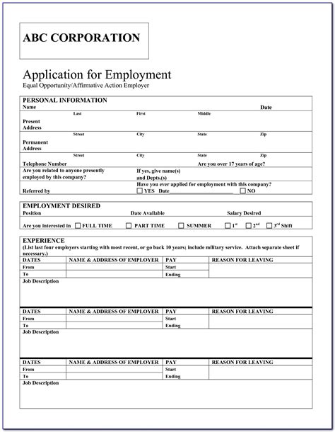Printable Job Application Forms For 16 Year Olds Printable Forms Free