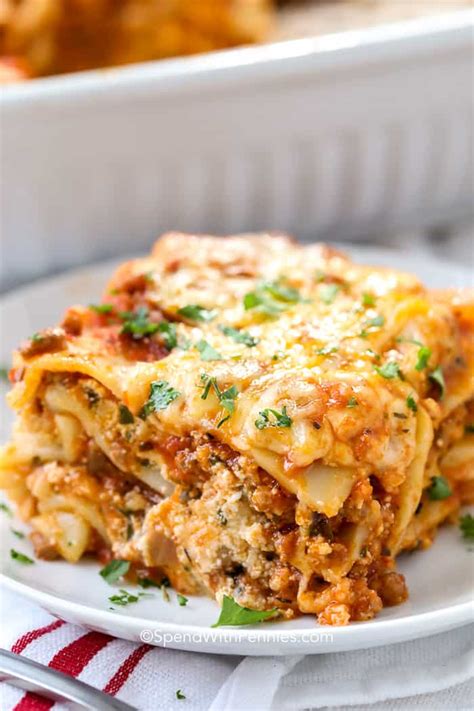 Easy Homemade Lasagna {classic Dinner } Spend With Pennies