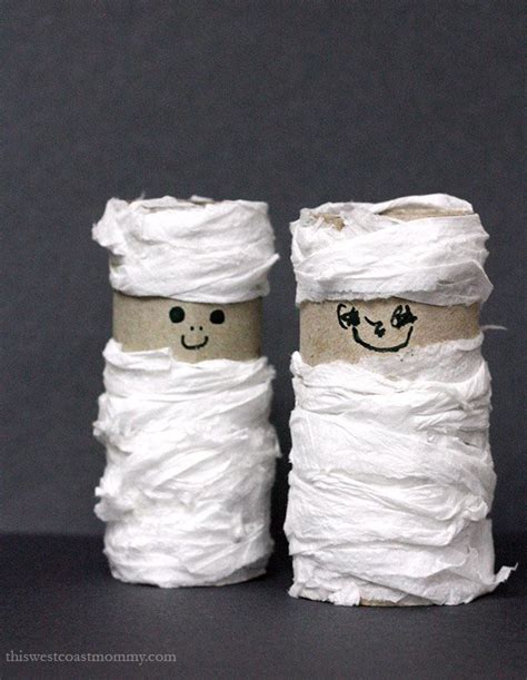 Halloween Craft Toilet Paper Tube Mummies This West Coast Mommy