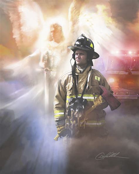 God Has My Back Fireman By Danny Hahlbohm