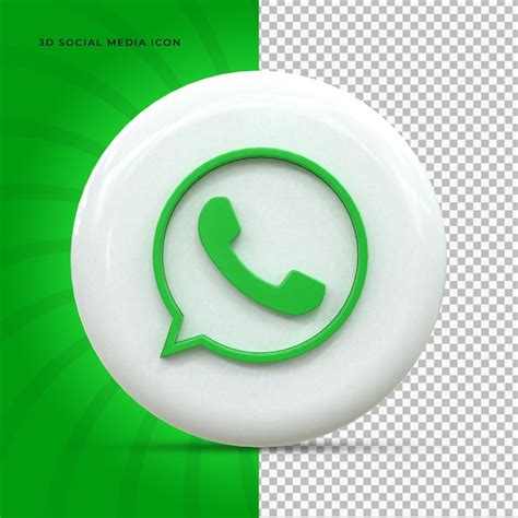 Premium Psd Whatsapp Colorful Glossy 3d Logo And Social Media 3d Icon