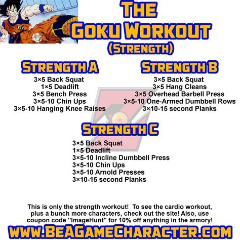 The Goku Strength Workout Goku Workout Saiyan Workout Superhero