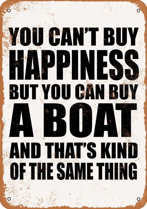You Cant Buy Happiness But You Can Buy A Boat Vintage Etsy