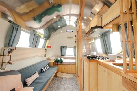 An Old Airstream Is Transformed Into A Midcentury Inspired Dream