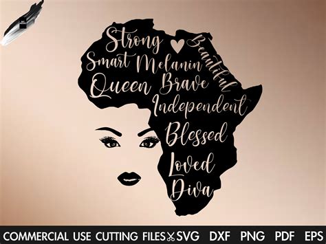 africa silhouette svg afro svg black history month svg afro woman svg black queen svg cut