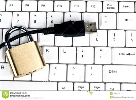 Lock On Keyboard Stock Photo Image Of Electronic Transaction 20532332